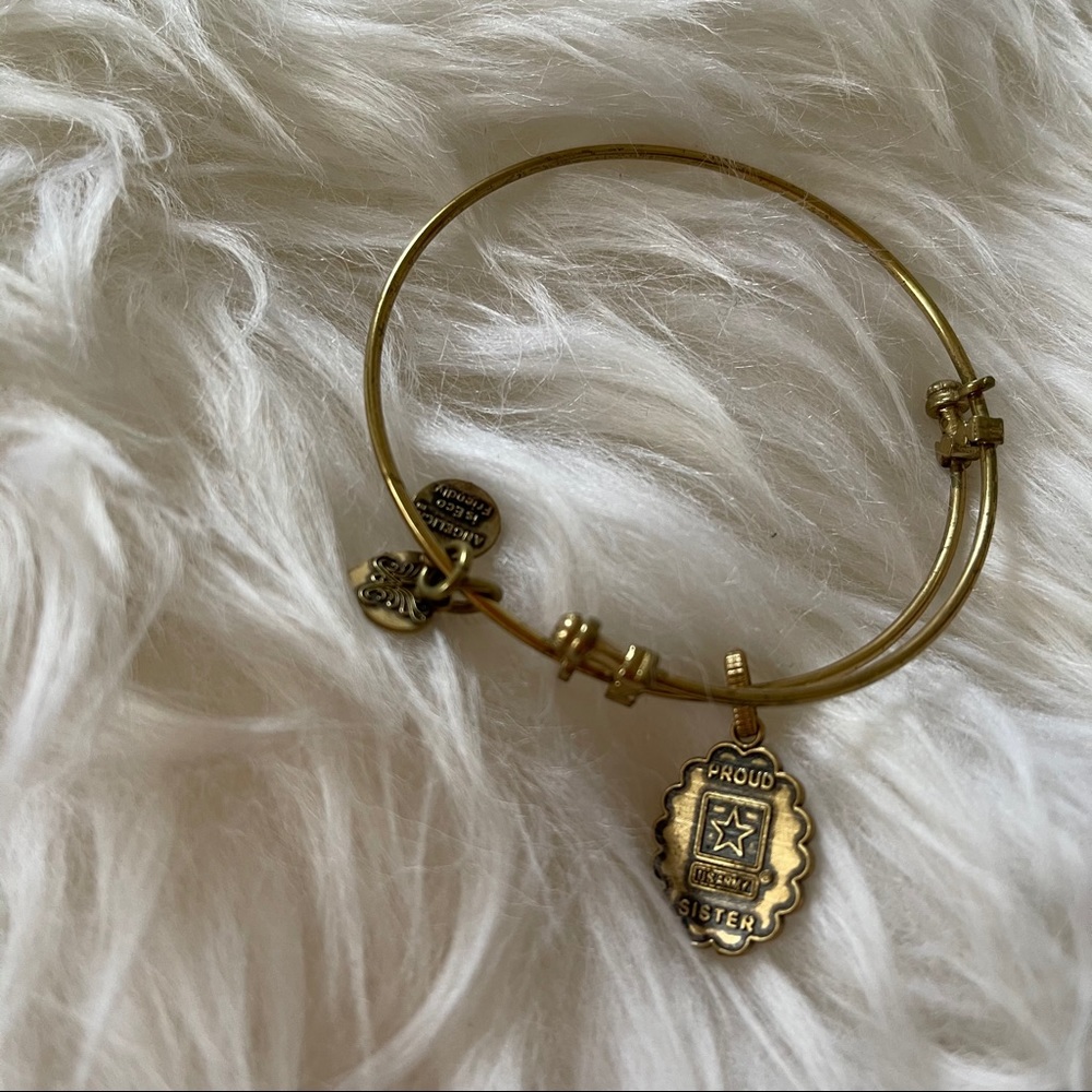Gold Army Sister Charm Bracelet
